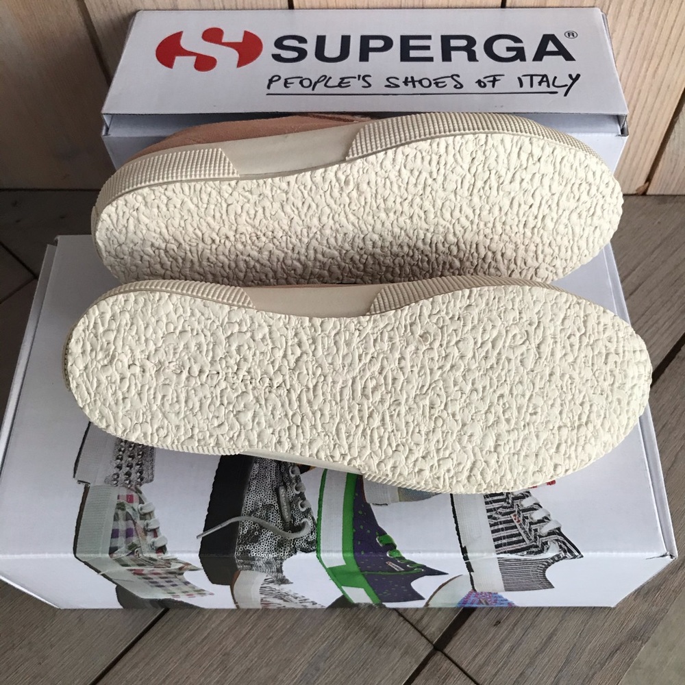 ✨NEW✨ Superga Leather Sneakers - Cotu 2750 Peach - Picture 5 of 8